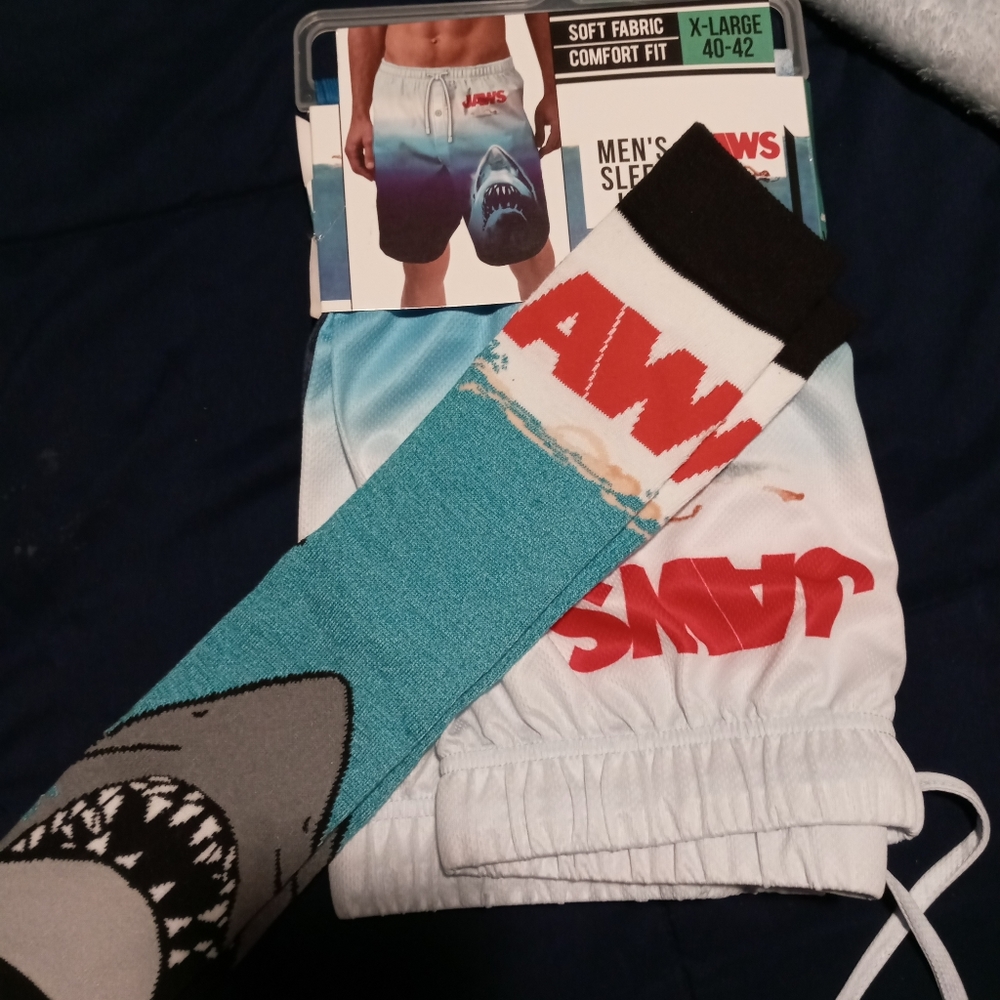 Universal Studio Jaws shorts and socks